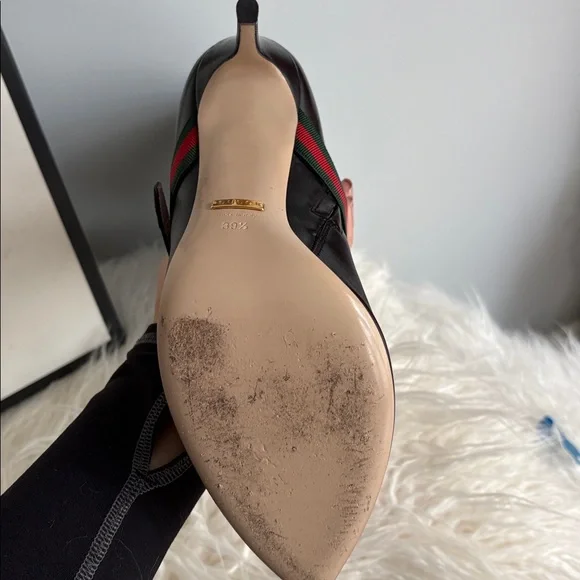 Gucci Black Leather High Heel Boots - Picture 4 of 8